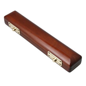 フルート頭部管ボックス 収納ケース 木管楽器アクセサリ 保存 防塵 25.5x4.6x3cm ウッド製 マルーン