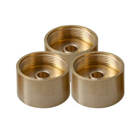3個/セット トランペットボトムキャップ ピストンバブル用 金管楽器アクセサリ 22mm 銅製 ゴールド