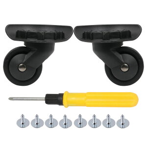 W293 スーツケース キャリーケース キャスター 交換キット スイベルホイール タイヤ 車輪 コロコロ 補修 取り替え ブラック