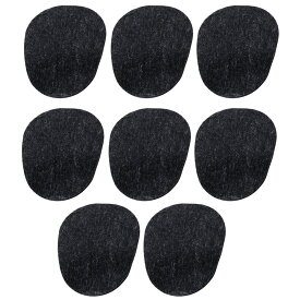 8枚セット マウスピースパッチ クッション 0.5mm アルト・テナーサックス/クラリネット用 ブラック オーバル