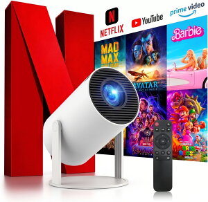 �_9/5 23:59���E����N�[�|����8,483�^�yAndroid TV���ځE270°��]�z�v���W�F�N�^�[ �ƒ�p 16000LM 1080P Wi-Fi6 4K�Ή� �v���W�F�N�^�[ ���^ �V�䓊�e ������`�␳ Bluetooth5.3 �X�s�[�J�[���� �z�[���v��