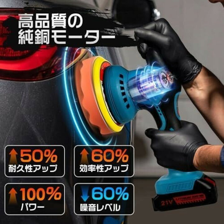 楽天市場】ポリッシャー 充電式 21V 電動ポリッシャー ダブル 