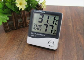 大画面表示 シンプルデザイン・デジタル温湿度計・温度計・湿度計・時計・アラーム機能付き・置き掛け兼用・最高/最低温度、最高/最低湿度