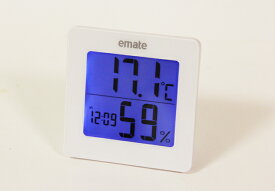 人気のおしゃれ温湿度計/シンプルデザイン・デジタル温湿度計・温度計・湿度計・時計・アラーム機能付き・最高/最低温度最高/最低湿度