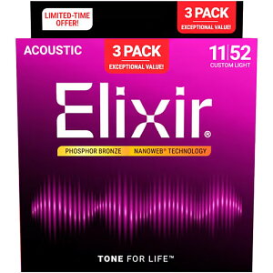 y3Zbg{[iXpbNzElixir Nanoweb #16027 Custom Light 011-052 Phosphor Bronze GNT[ R[eBO ARM