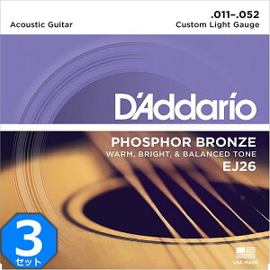 3Zbg D'Addario EJ26 Custom Light 011-052 Phosphor Bronze __I ARM