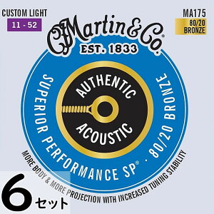 6�Z�b�g Martin MA175 Superior Performance Custom Light 011-052 80/20 Bronze �}�[�`�� �A�R�M��