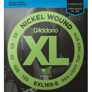 5p D'Addario EXL165-5 Nickel Wound 045-135 Long Scale __I x[X