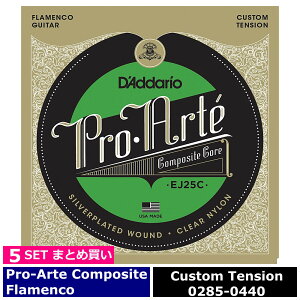 5�Z�b�g D'Addario EJ25C Pro Arte Clear Nylon Composite Flamenco �_�_���I �N���V�b�N��