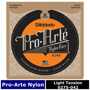 D'Addario EJ43 Pro Arte Nylon Silver/Clear Light �_�_���I �N���V�b�N��