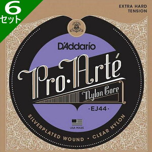 6Zbg D'Addario EJ44 Pro Arte Nylon Silver/Clear Extra Hard __I NVbN