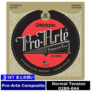 3�Z�b�g D'Addario EJ45C Pro-Arte Composite Normal �_�_���I �N���V�b�N��