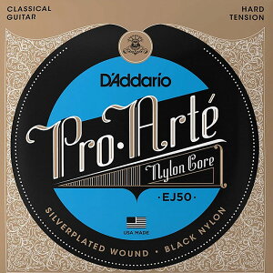 D'Addario EJ50 Pro Arte Nylon Silver/Black Hard __I NVbN