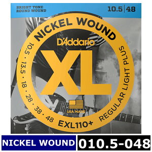 D'Addario EXL110+ Nickel Wound 010.5-048 �_�_���I �G���L�M�^�[��