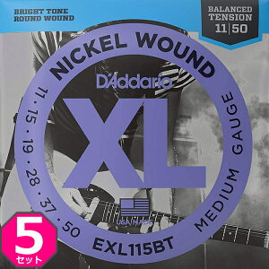 5セット D'Addario EXL115BT Balanced Tension Nickel Wound 011-050 ダダリオ エレキギター弦