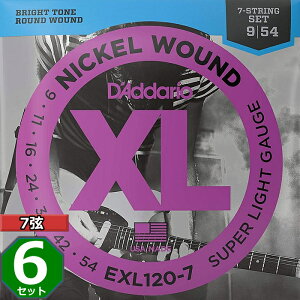 6Zbg 7p D'Addario EXL120-7 Nickel Wound 009-054 __I GLM^[