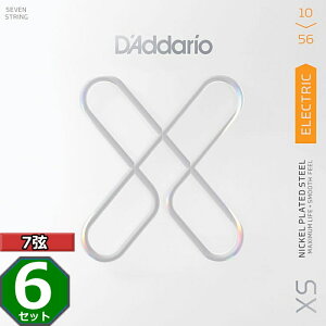 6セット 7弦用 D'Addario XSE1056 XS Nickel 010-056 ダダリオ コーティング弦 エレキギター弦