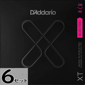 6�Z�b�g D'Addario XTE0942 XT Nickel 009-042 �_�_���I �R�[�e�B���O�� �G���L�M�^�[��