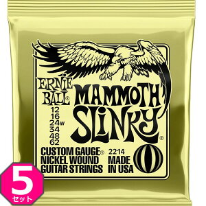 5セット ERNIE BALL #2214 Mammoth Slinky 3弦ワウンド 012-062 アーニーボール エレキギター弦