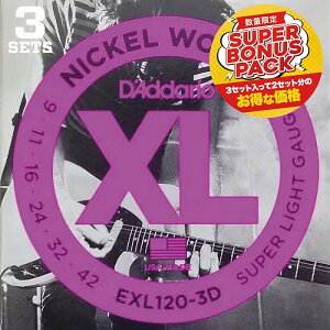 y3Zbg{[iXpbNz D'Addario EXL120-3DBP Nickel Wound 009-042 __I GLM^[