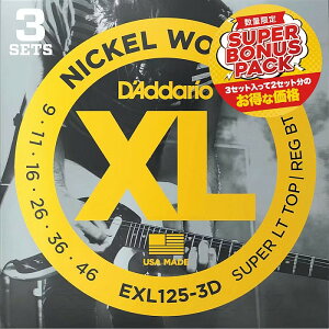 y3Zbg{[iXpbNz D'Addario EXL125-3DBP Nickel Wound 009-046 __I GLM^[