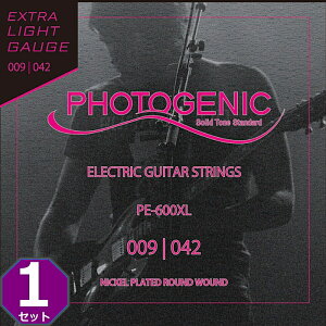 Photogenic PE-600XL 009-042 Extra Light フォトジェニック エレキギター弦