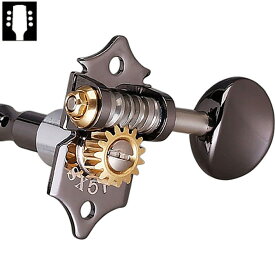 Gotoh SXB510V-CK L3R3 ゴトー ギターペグ 3対3 コスモブラック（ボタンオプション対応）
