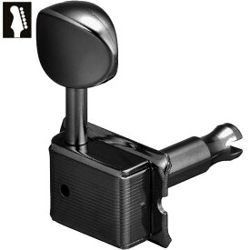左利き/レフティ用 Gotoh SD91 Black R6 ゴトー ギターペグ スタンダードポスト ブラック 6連（ペグボタンオプション対応）