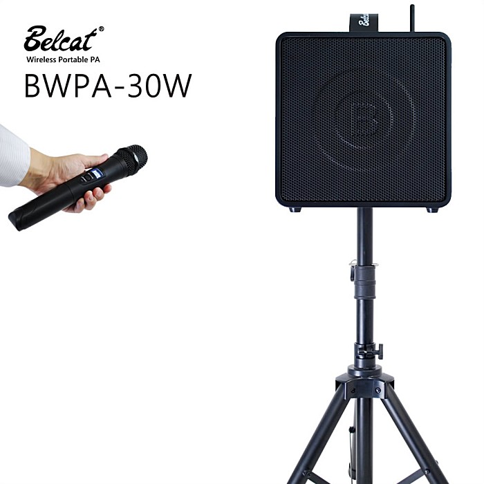 Belcat BWPA-30W ワイヤレスマイク付き Bluetooth対応 国内正規総代理店アイテム 爆売り 充電式PAセット ポータブル
