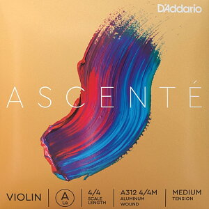 D'Addario Ascente Violin A String A312 �_�_���I �o�C�I������ �A�Z���e �~�f�B�A���e���V���� �o���� A�� 4/4M.3/4M.1/2M