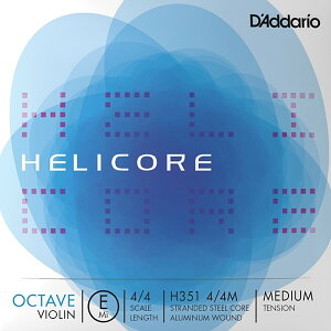 D'Addario Helicore Octave Violin String H351 4/4M �_�_���I �I�N�^�[�u�o�C�I������ �w���R�A 4/4�X�P�[�� �~�f�B�A���e���V���� �o���� E��