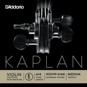 D'Addario Kaplan Non-whistling Violin String KS311W 4/4M �_�_���I �o�C�I������ �J�v���� 4/4�X�P�[�� �~�f�B�A���e���V���� �o���� E��