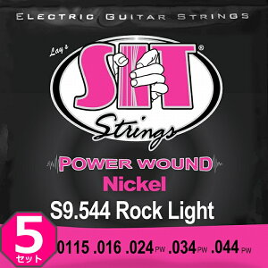 5セット SIT S9.544 Power Wound Rock Light 009.5-044 エスアイティー エレキギター弦