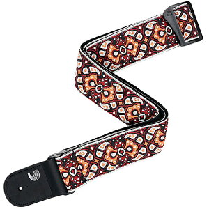 D'Addario Eco Comfort Strap Jacquard Woven Red/Orange 50RW03 �_�_���I �M�^�[�X�g���b�v