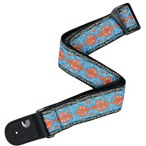 D'Addario Eco Comfort Strap Jacquard Woven Blue/Orange 50RW05 ダダリオ ギターストラップ