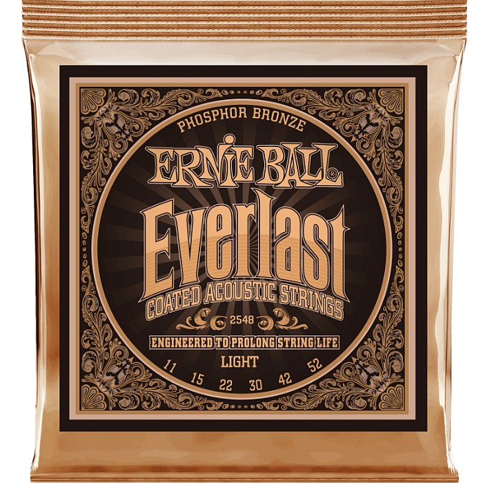 最新Ernie Ball #2548 Everlast コーティング弦 011-052 Coated Phosphor アーニーボール Light  Bronze アコギ弦 アクセサリー・パーツ