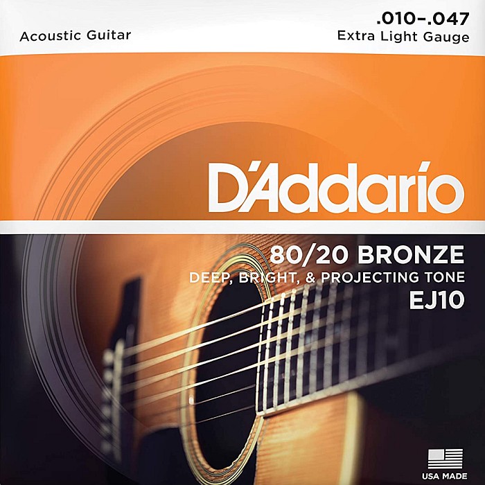 D'Addario EJ10 Extra Light 010-047 80 20 Bronze ダダリオ アコギ弦