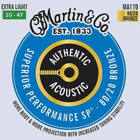 Martin MA170 Superior Performance Extra Light 010-047 80/20 Bronze マーチン アコギ弦