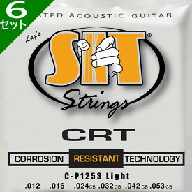 6セット SIT CP1253 CRT Coated Light 012-053 Phosphor Bronze エスアイティー コーティング弦 アコギ弦