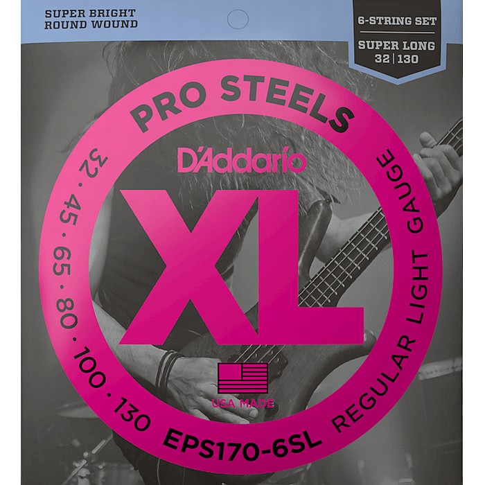 6弦用 D'Addario EPS170-6SL 毎日がバーゲンセール 大幅値下げランキング Pro Steels 032-130 ベース弦 ダダリオ Scale Long Super