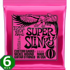6Zbg ERNIE BALL #2223 Super Slinky 009-042 A[j[{[ GLM^[