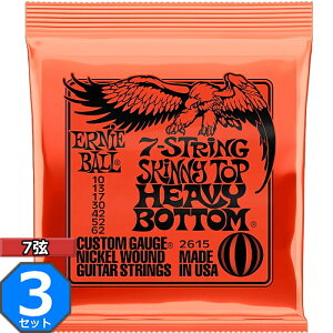 3Zbg 7p ERNIE BALL #2615 7-String Heavy Bottom Slinky 010-062 A[j[{[ GLM^[