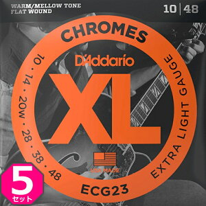 5Zbg D'Addario ECG23 XL Chromes Flat Wound 010-048 __I tbgEh GLM^[