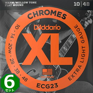 6Zbg D'Addario ECG23 XL Chromes Flat Wound 010-048 __I tbgEh GLM^[