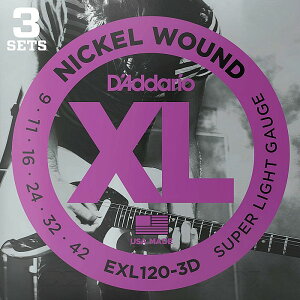 3ZbgpbN D'Addario EXL120-3D Nickel Wound 009-042 __I GLM^[