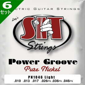 6セット SIT PN1046 Power Groove Light 010-046 エスアイティー エレキギター弦