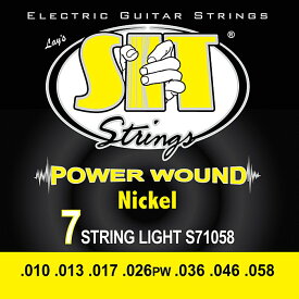 7弦用 S7-1058 SIT Power Wound Light 010-058 エスアイティー エレキギター弦