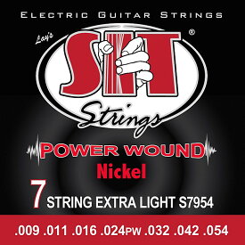 7弦用 S7-954 SIT Power Wound Extra Light 009-054 エスアイティー エレキギター弦