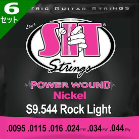 6セット SIT S9.544 Power Wound Rock Light 009.5-044 エスアイティー エレキギター弦