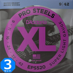 3Zbg D'Addario EPS520 Pro Steels 009-042 __I GLM^[